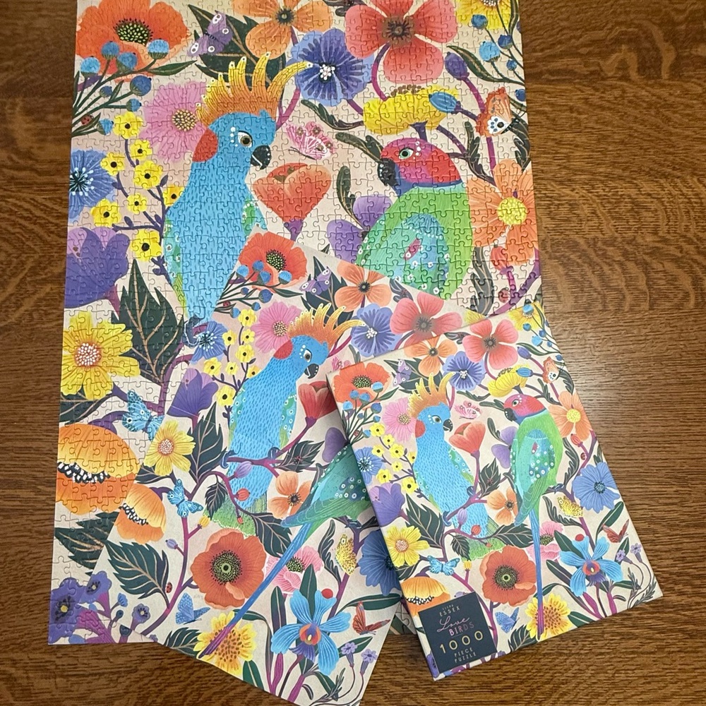 Elena Essex Love Birds 1000 Piece Complete Tropical Colorful